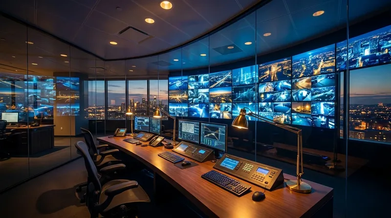 Security operations desk with a wall of camera monitors, How to Become a Bail Bondsman in Missouri